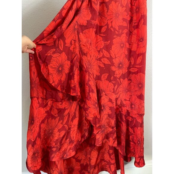 J Crew Collection Womens Plus 24 Halter Tie Maxi Dress Terrace Floral Sleeveless - Picture 7 of 9